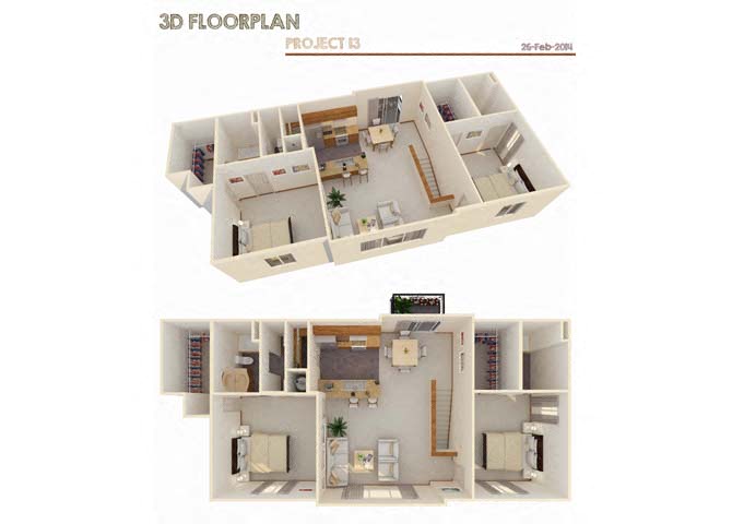 Floor plan for 2 beds, 2 baths, 1176 sqft